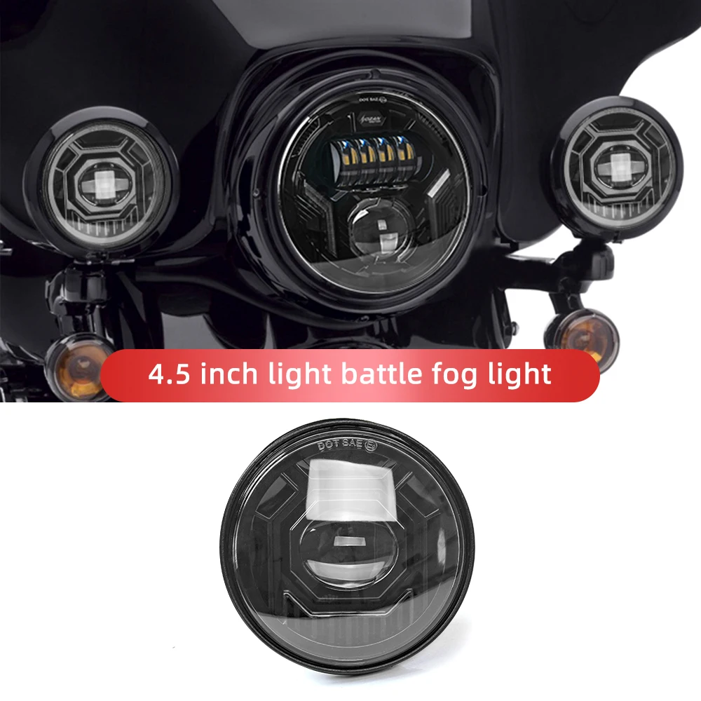 

Motorcycle Fog Lights 4.5" LED Fog Light Auxiliary Driving Lights for Motorcycle Harley Davidson Electra Street Glide Heritage