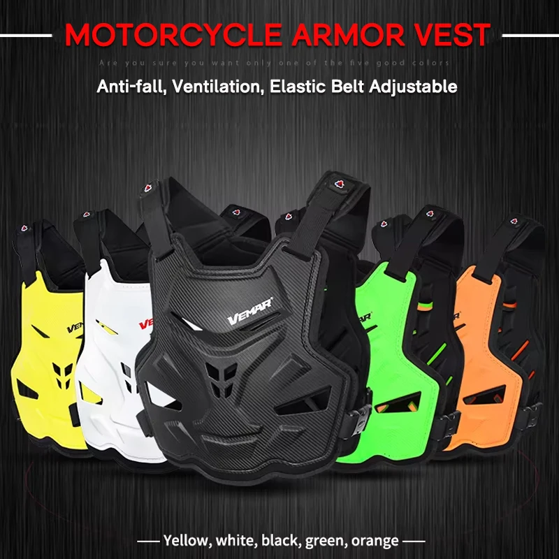 VEMAR-Chaleco de armadura para motocicleta, Protector corporal para el pecho, chaqueta trasera todoterreno, ropa para Moto de cross, equipo para monopatín de carreras y Motocross
