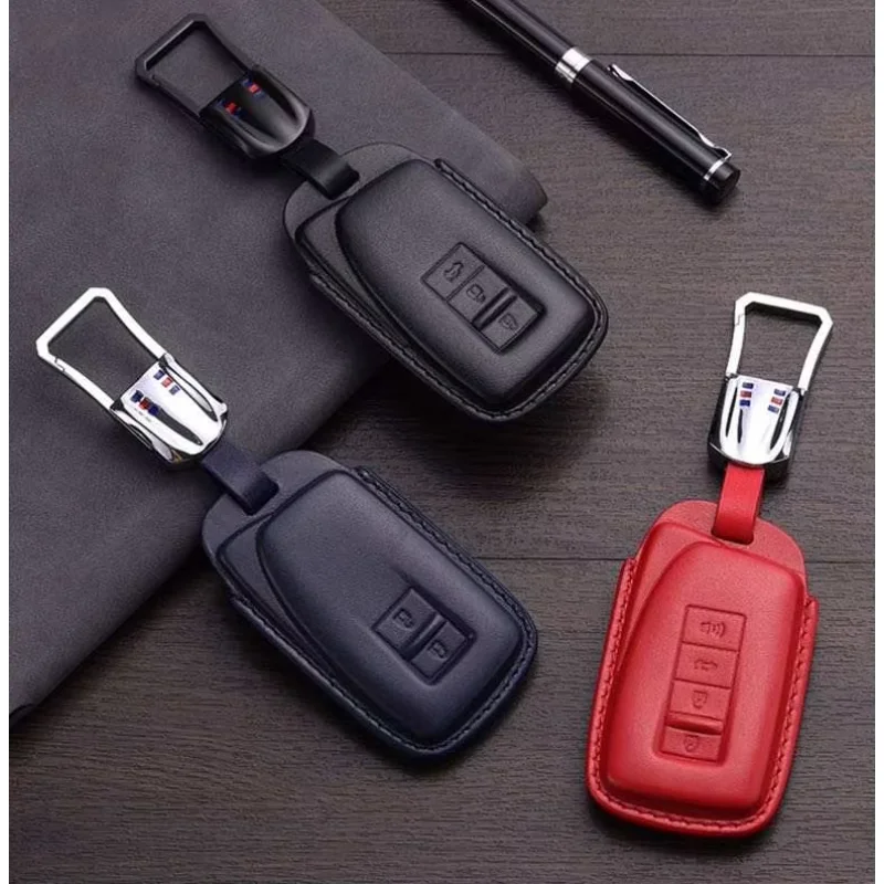 Manufactured High Quality 3 pieaces Leather Car Key Case Cover keys for Chevrolet keys