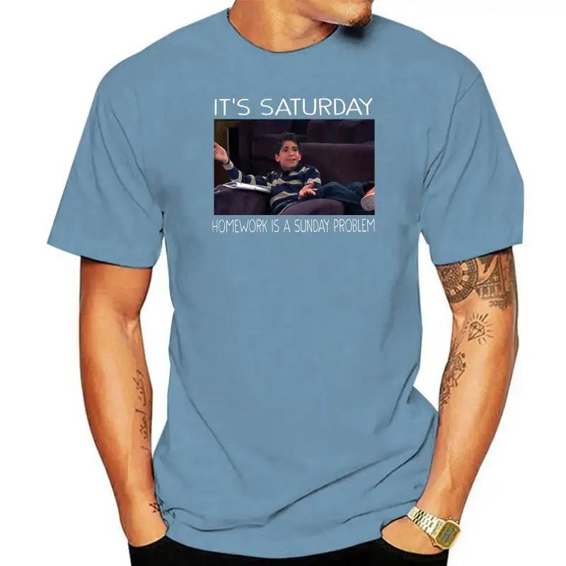 Cameron Boyce It Saturday Homework Is A Sunday Problem T-Shirt Graphic Tees for Men Cotton Fashion T Shirt Free Shipping