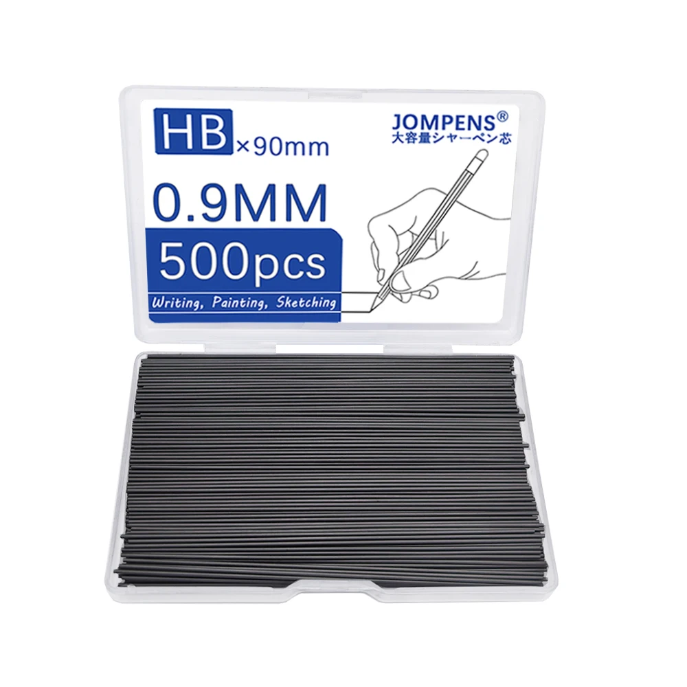 Large Capacity Black Replaceable Pencil Lead 0.5 0.7 0.9 1.3 2.0mm HB 2B 90mm Mechanical Pencil Refills Drawing Writing Tools