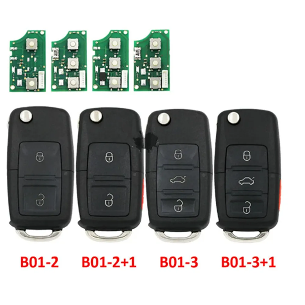 5PCS B Series B01-2+1 B01-3+1 Universal Remote Control Car Key for VW Works with FOR KD-X2 KD900 KD900+ Mini KD URG200