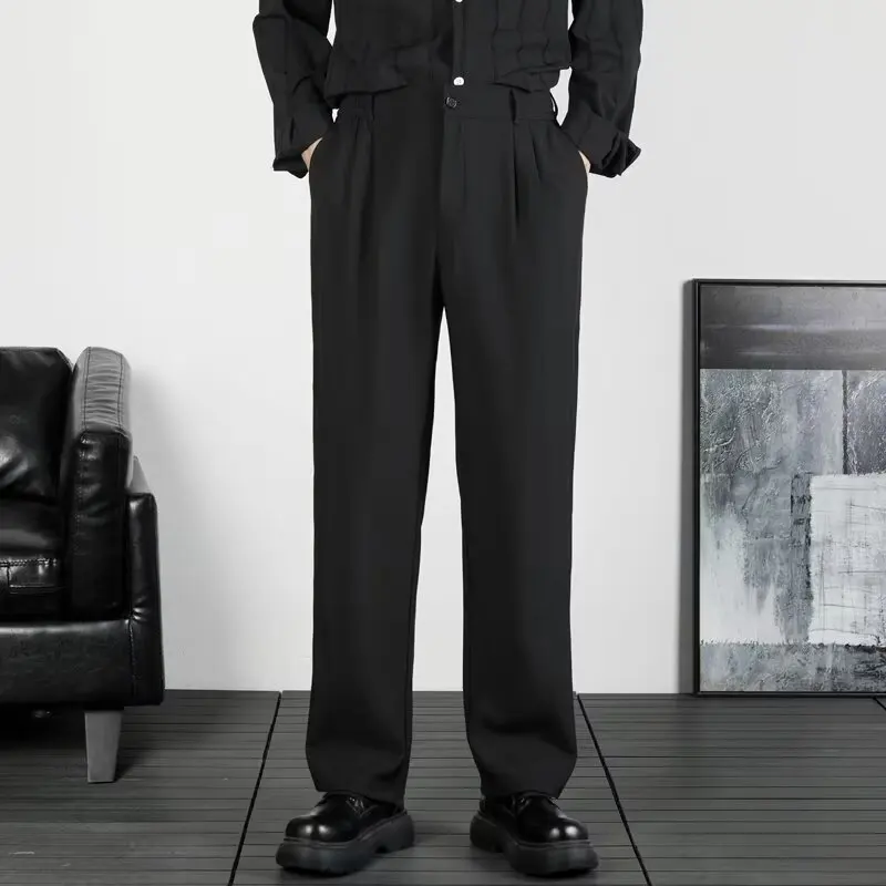 

Formal Man Dress Pants for Men Spring Ice Silk Pants Summer Men's Summer Slacks Cropped Trousers Elegant Clothes Man Suit Male