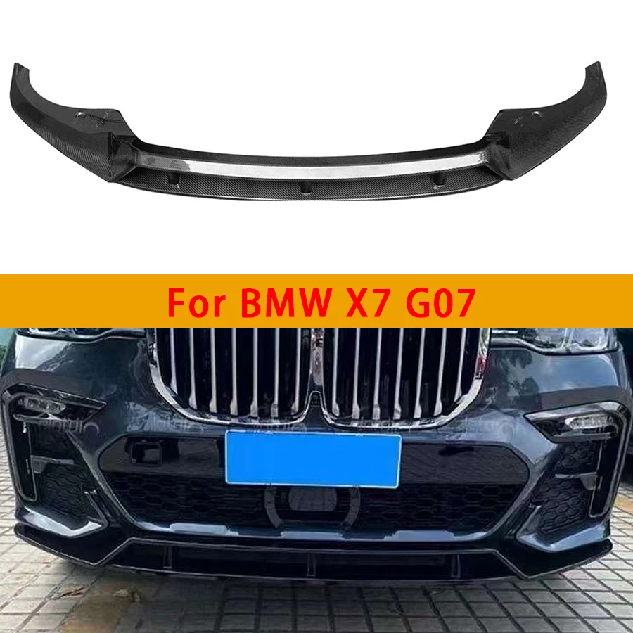 

For BMW X7 G07 Carbon Fiber Front lip Car Front Bumper Diverter Spoiler Diffuser Front lip chin Shunt Car Accessories body kit