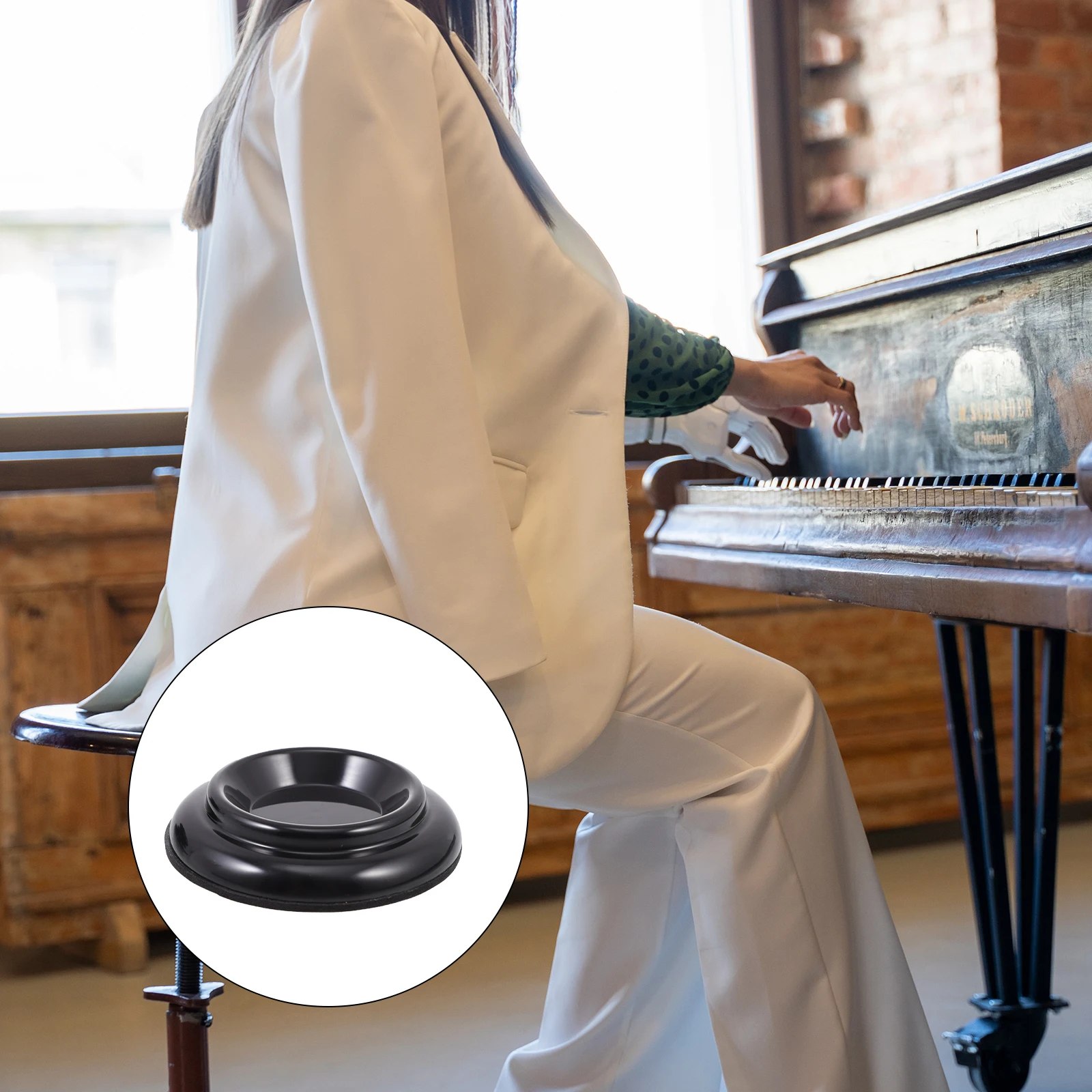 

4 Pcs Piano Foot Pads Non slip Black Mats Floor Protector Sound Insulation Grand Piano Caster Cups Table Feet Absorption Thick