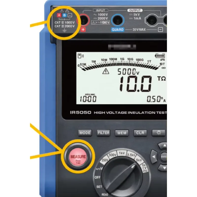 【2026】Original Hioki HIGH VOLTAGE INSULATION TESTER IR5050  with Data Memory and Options for Wireless and USB Connectivity