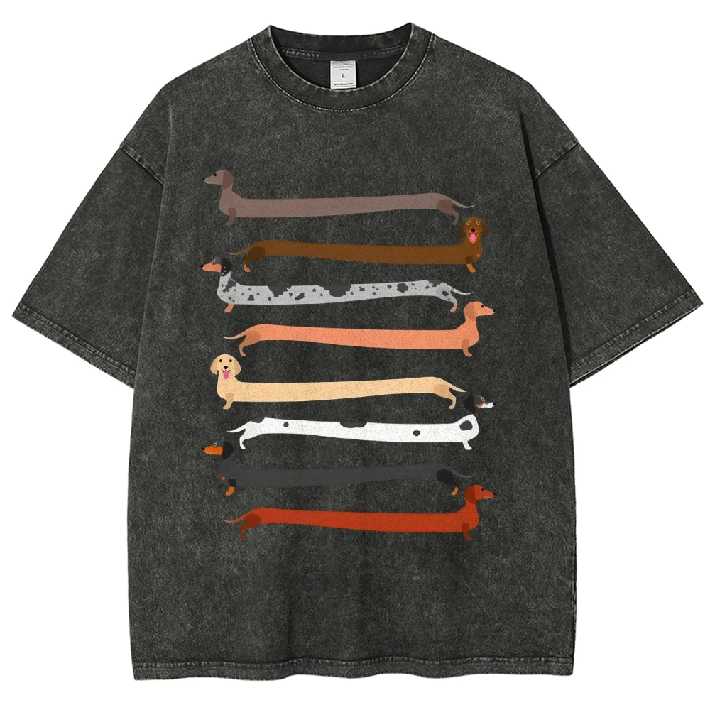 

Cartoon Funny Elongated Puppy Print Y2k Tshirt Men Clothing New in Top & Tees Mens T-Shirt Camisetas Short Sleeved Round Neck