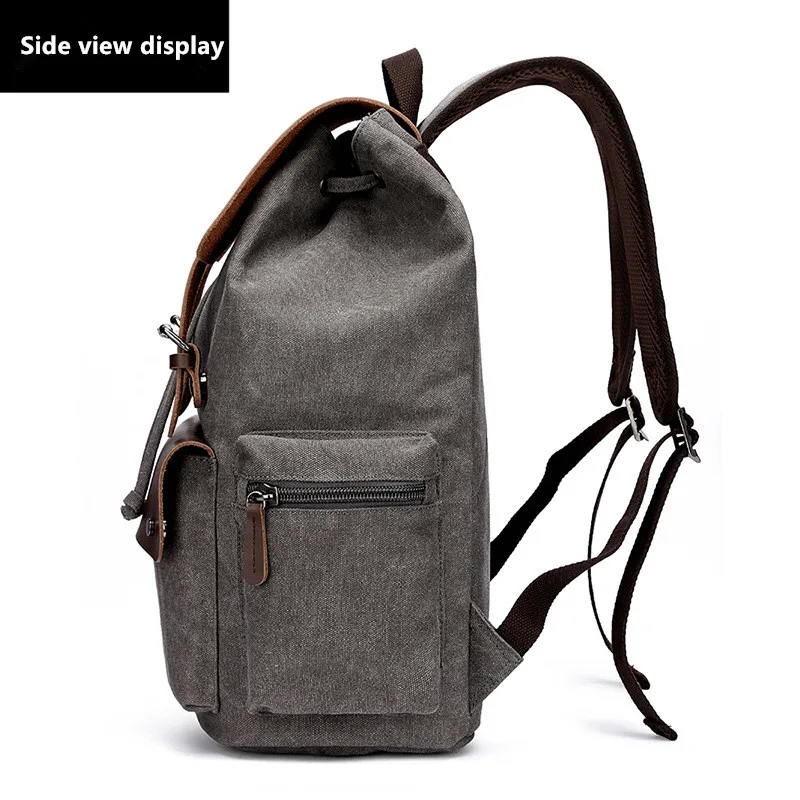 Canvas leisure bag, backpack, computer backpack, men's large capacity backpack, male and female student backpack