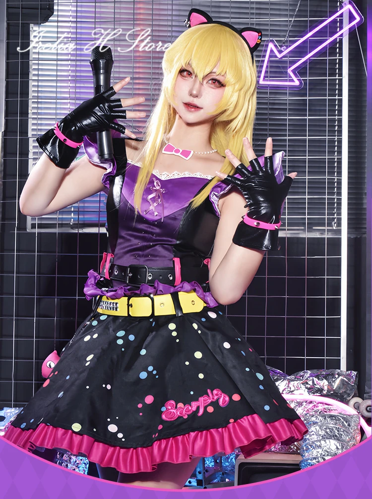 Irelia H Store Anime Aikatsu！Hoshimiya Ichigo Cosplay Costume Sweet Devil Evening party Dress female