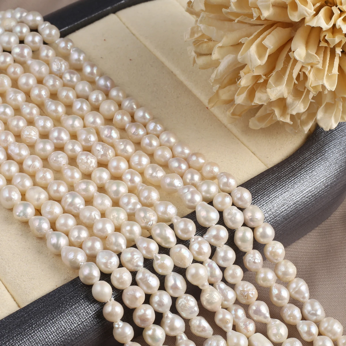 Natural Freshwater Pearl Irregular Baroque Pearl 5-6mm For Jewelry Making DIY Necklace Earrings Bracelet Accessory