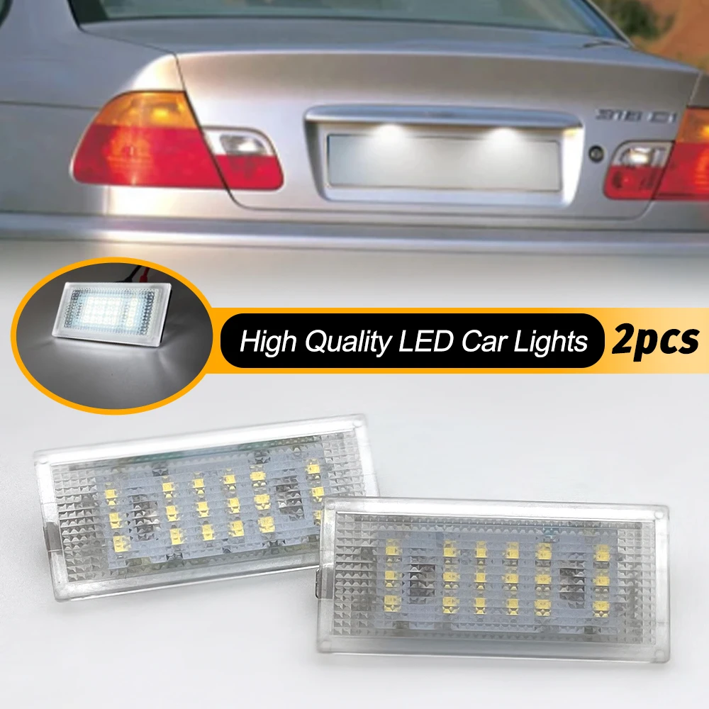 2pcs LED License Plate Number Light For BMW 3 Series Sedan BJ E46 BMW 3 Series Compact Car Products License Plate Lights
