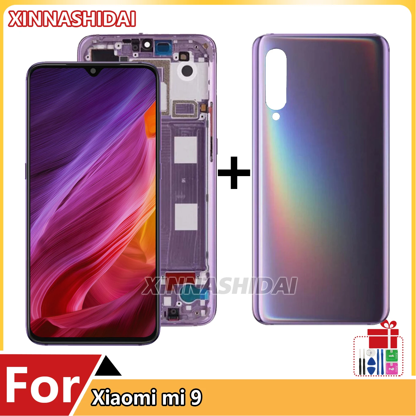 6.39\'\' Super AMOLED LCD For xiaomi Mi 9 LCD Display Touch Screen Digitizer Assembly with frame For xiaomi Mi9 M1902F1G Display