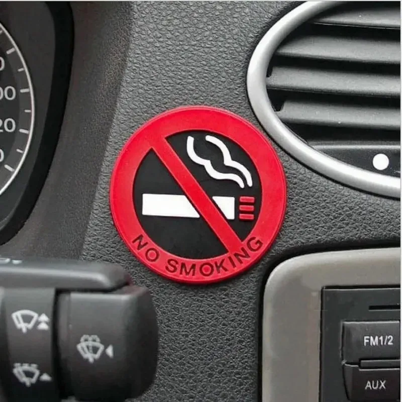 1/5pcs No Smoking Stickers Car Taxi Interior Prevent Smoking Sign Warning Logo No Smoking Decal Car Sticker Decoration