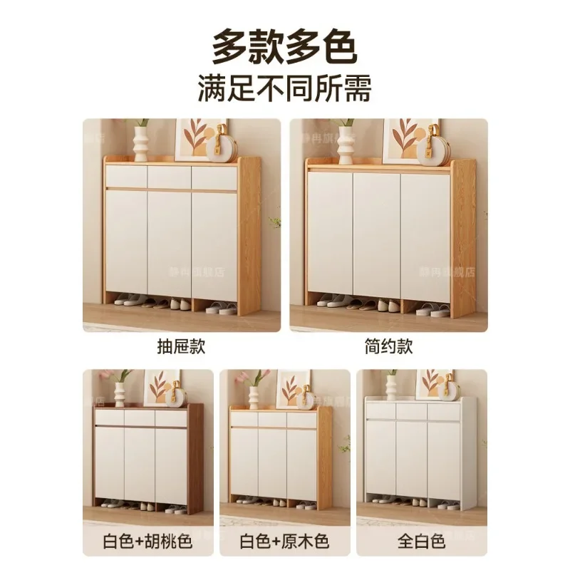 Simple shoe cabinet integrated at door of the home against  wall to enter the home storage cabinet 2026 new popular shoe