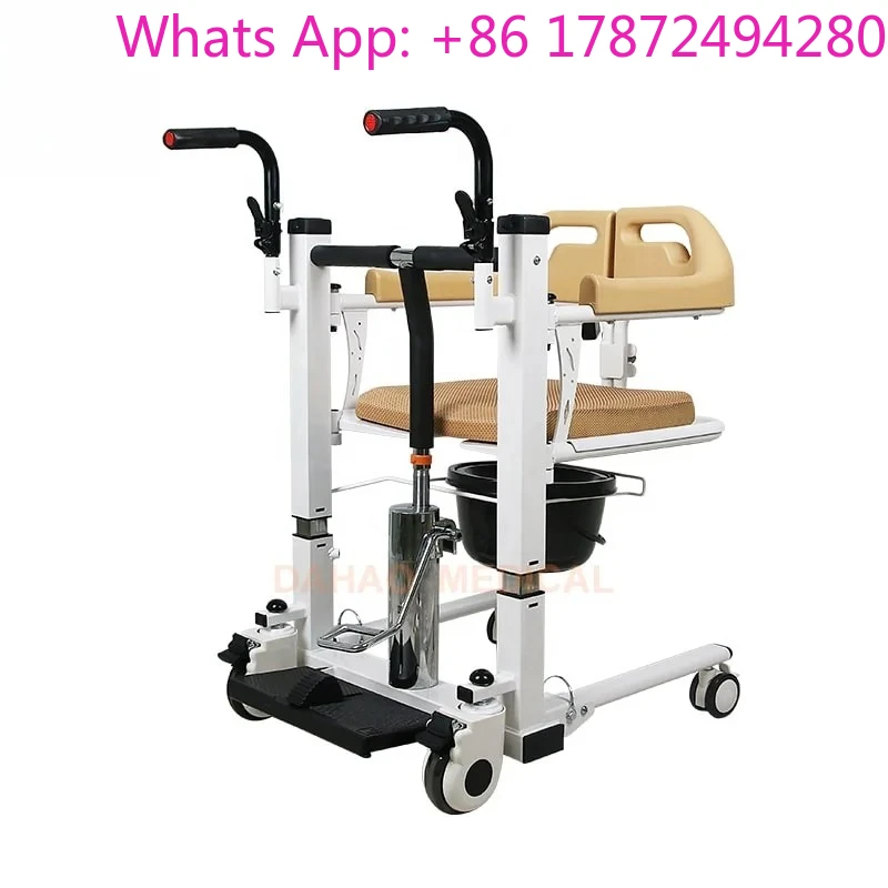 Home Use Elderly Care Hydraulic Old Man Patient Medical Commode Shift Transfer Lift Chair For Car Bedside