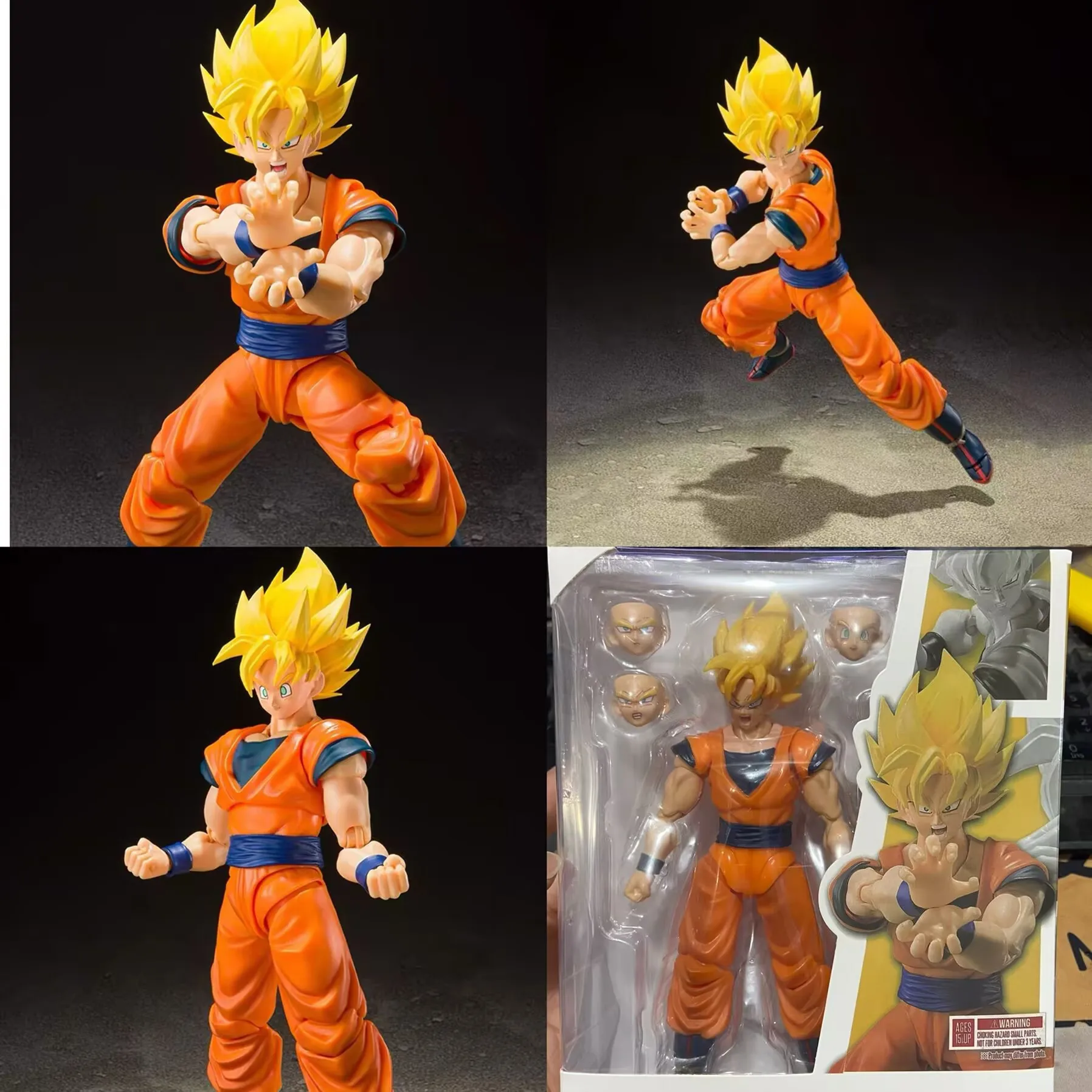 

SHF Anime Dragon Ball Goku Super Saiyan PVC Action Figures Kids Toys New Year's Christmas Gift 15cm