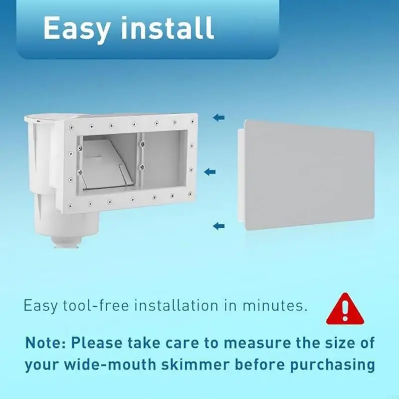 

U0de Pool Skimmer Cover Cover Cover Cover Plastic Texture для заземляющих бассейнов Простая установка не требуется