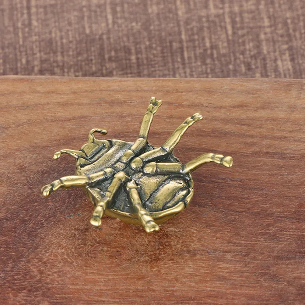 

Brass Beetle Decor Retro Miniature Model Vintage Desk nament Creative Tabletop Craft Gift Idea Unique Design Long Lasting