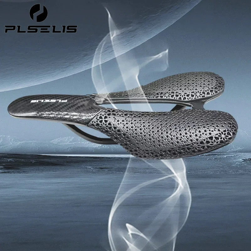 

PLSELIS: Popular Carbon Fiber 3D-Printed Hollow Breathable High-Strength Short-Nose Comfort Saddle for Road & Mountain Bikes