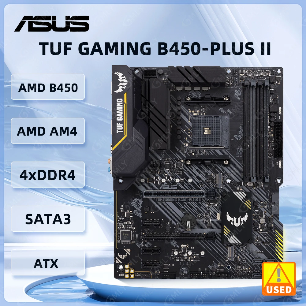 ASUS B450 Motherboard TUF GAMING B450-PLUS II Supports Ryzen 7 1700 3700x Ryzen 5 2600 2600x 3500x 3600 5500 5600 5600G 4600G