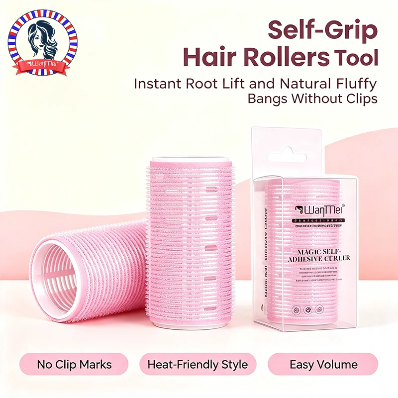 1Pc Self Grip Hair Rollers No Clip Fluffy Bangs Root Lift Curler Heat Friendly Reusable Styling Tool for Daily DIY Salon Use