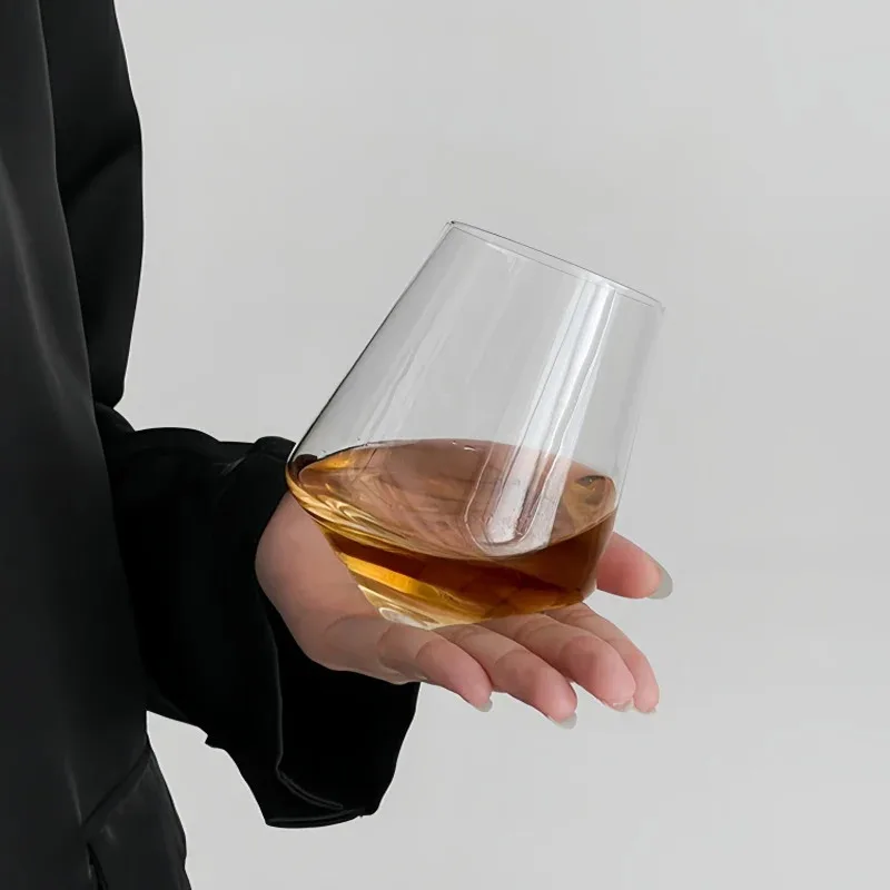 TOPLIVING Creative Beer Glass Transparent Cocktail Glass Classic Wine Glass Drinkware Coffee Mug Drinking Glasses Suitable for G