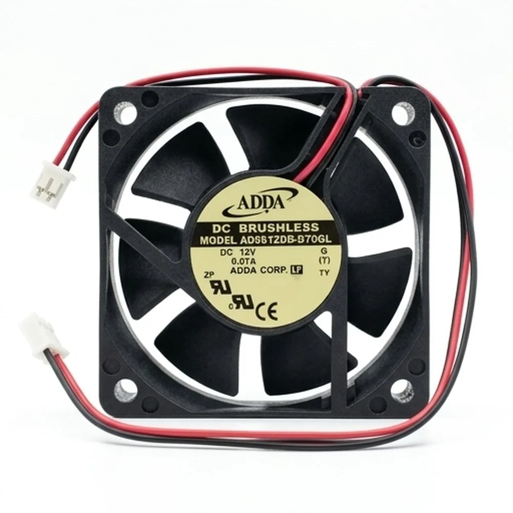 For ADDA AD0612DB-D70GL 6015 DC12V 0.07A 6CM 2-Pin Silent Cooling Fan