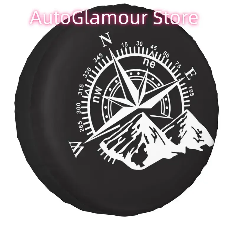 Compass Rose Navigate Mountain Spare Wheel Tire Cover for Toyota Land Cruiser Prado Jeep RV SUV 4WD 4x4 Vehicle 14