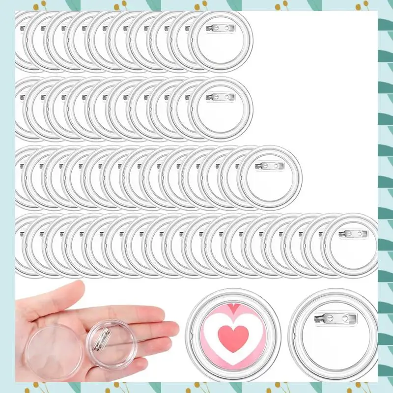 

A71P 50 шт. прозрачные булавки, значки на пуговицах для поделок, булавки на заказ, пустые булавки для поделок своими руками