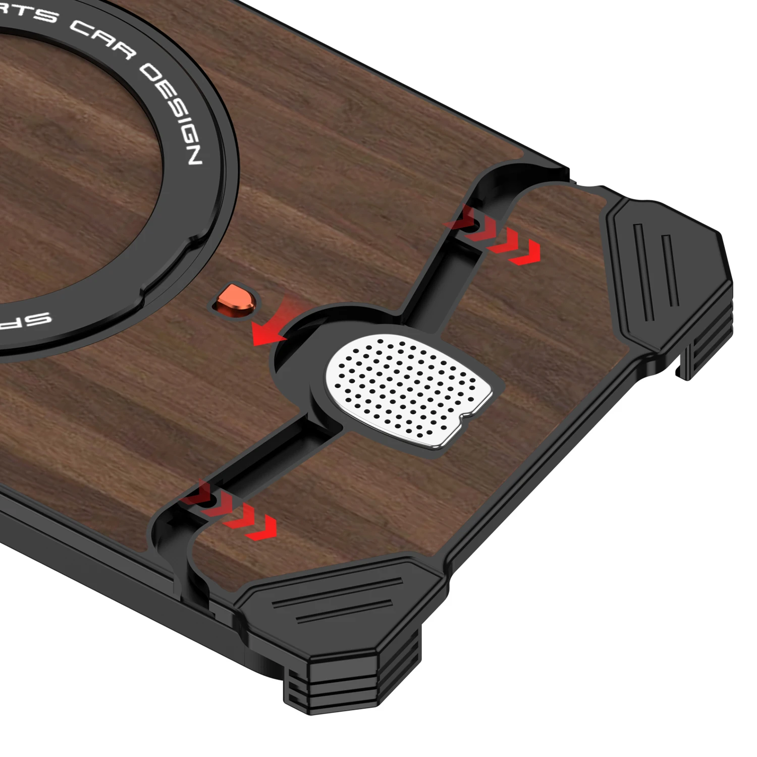 Eary Natural Wood Case for Samsung Galaxy S26 Ultra With 360°Rotation Ring Stand Shockproof Protective Cover Solid Wooden Design