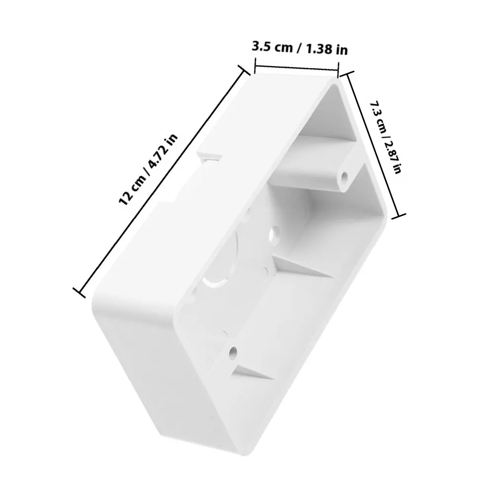 2Pcs Wall Mounted Electrical Outlet Box Outdoor Use ABS Material Surface Mount Junction Box Socket Base Case Wall Socket Boxes