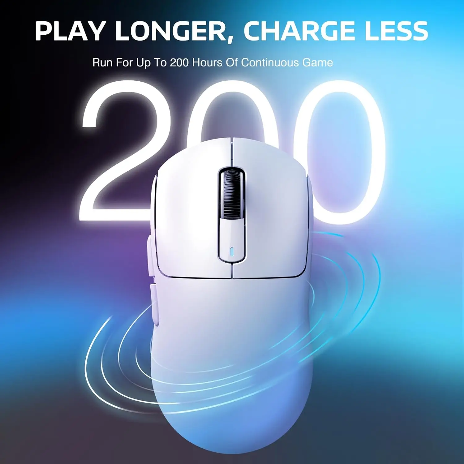 ATTACK SHARK X3 Wireless Gaming Mouse,49g Ergonomic PC Mouse,Triple Modes PAW3395 26K DPI Optical Sensor,Programmable Buttons