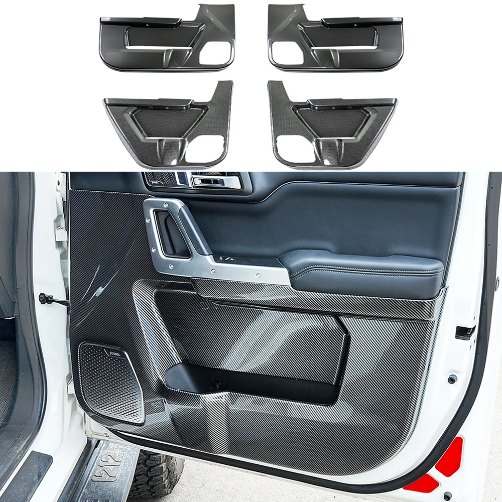 Car ABS Carbon Fiber Pattern Full Package Door Panel Anti Kick Plate Decorative Sticker for BAIC 212 T01 Interior Accessories