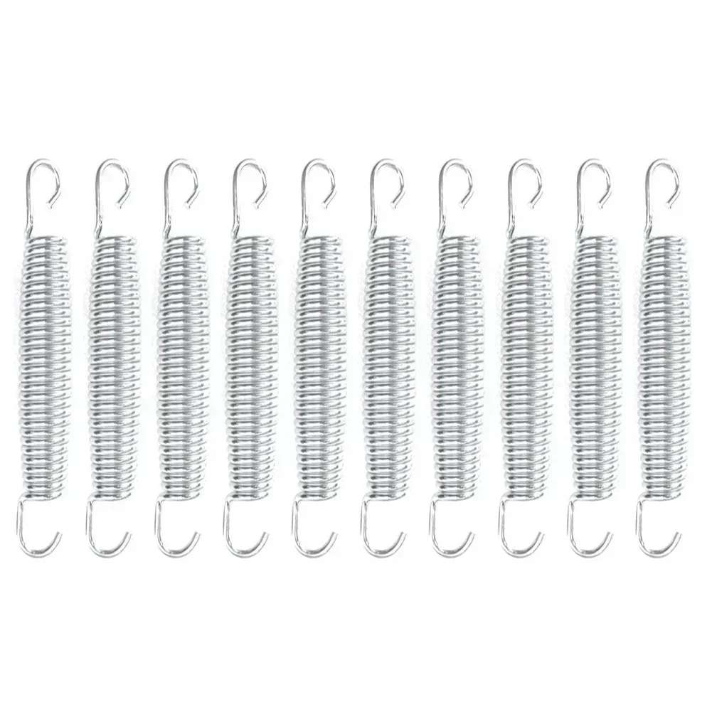 10Pcs Trampoline Springs Spring Springs Stainless Steel Trampoline Replacement Silver 10x Accessories Kit Parts