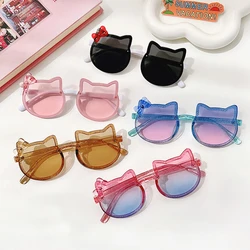 Children Cute Animal Cartoon Vintage Rimless Polarized Sunglasses Boy Girl Outdoor Sun Protection Glasses Kids UV400 Sunglasses