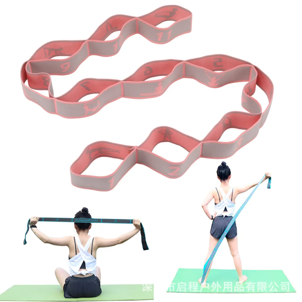 11-Loop, 9-Loop High-Elasticity Digital Resistance Bands for Fitness, Yoga, and Dance
