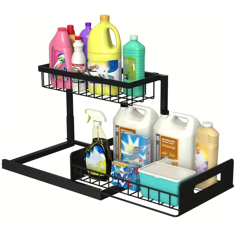 

ABGE-Undersink Organizer,Pull Out Cabinet Organizer, Undersink Storage, Cabinet Storage Shelve For Kitchen Bathroom Cabinet