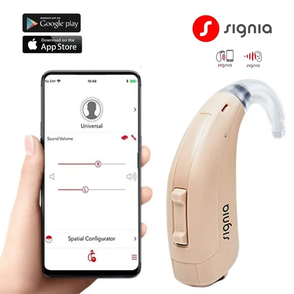 

New Signia RUN SP Severe Loss Behind-The-Ear Digital 8Channels 139dB BTE Hearing Aid.Mobile APP Programmable Siemens hearing aid