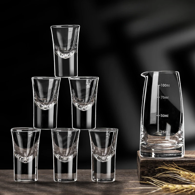 

Наборы из 12 шт., 15 мл, классическая маленькая чашка Baijiu, барная чашка, элитная прозрачная посуда для напитков, чашка-пуля, 100 мл графин, диспенсер для вина