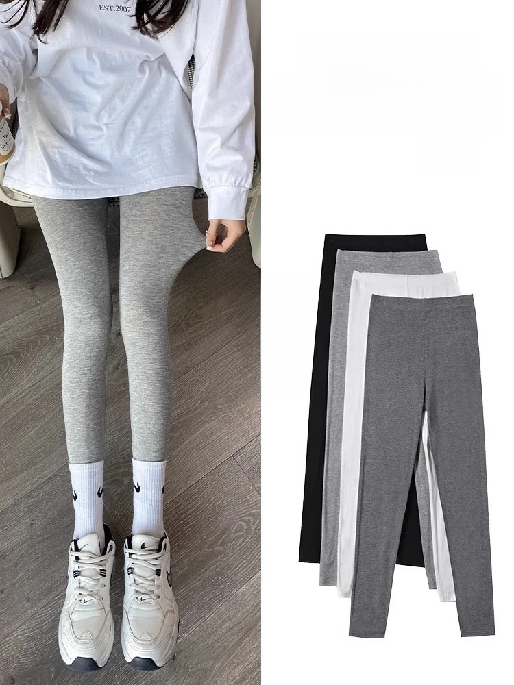 

Женские брюки для йоги из модала с высокой талией, тонкие дышащие эластичные повседневные леггинсы с девятью точками для глаз на весну и осень