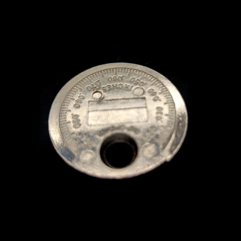 Herramienta de medición de espacio de bujía, tipo moneda, rango de 0,6-2,4mm, herramienta de espacio de calibre de bujía, 1 ud.