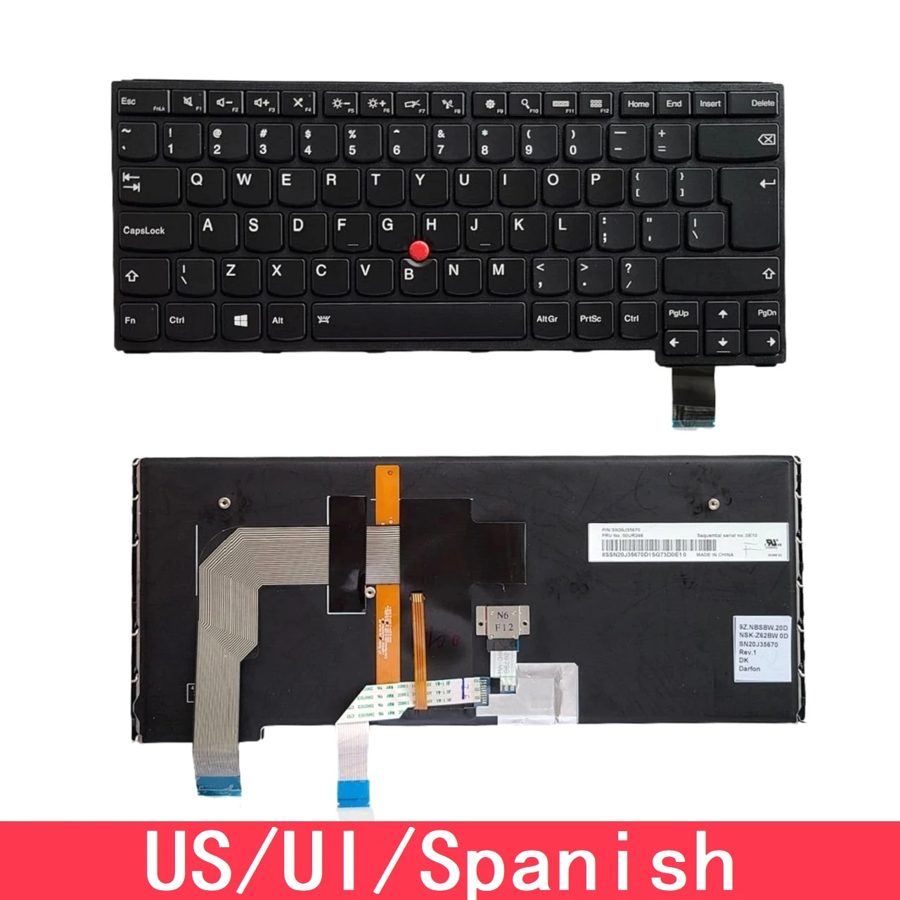 

Для Lenovo Thinkpad Yoga 460 P40 Yoga S3 Yoga 14, замена клавиатуры ноутбука, США, испанский с подсветкой