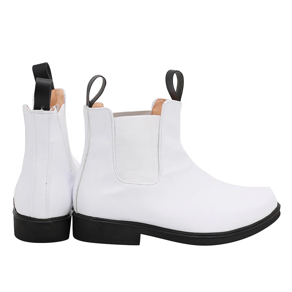 Sapato de Cosplay Trooper branco disfarçado, botas curtas longas, acessórios de fantasia de batalha espacial, calçado masculino