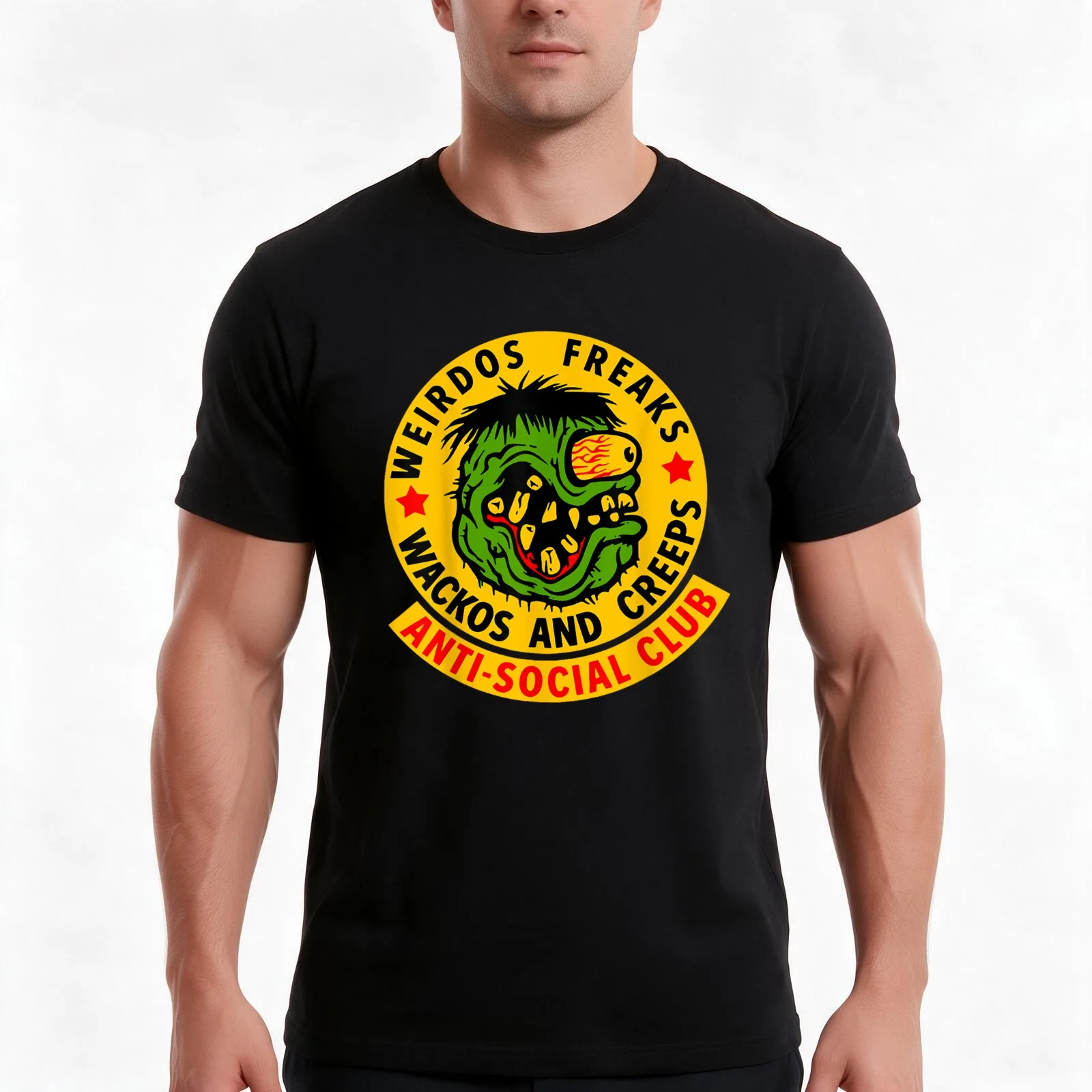 Weirdos Freaks Wackos and Creeps T-Shirt, Summer Casual Cotton Tee, Oversized Streetwear Tops, Vintage Graphic Print