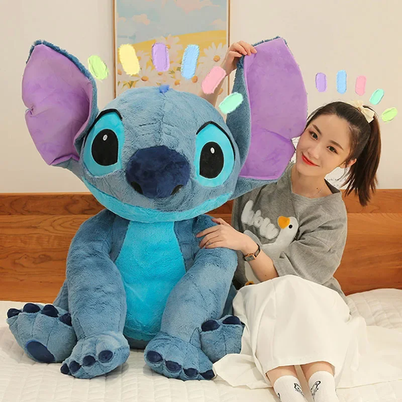 Disney Lilo e Stitch Toy Boneca de pelúcia, Boneca de desenho animado, Travesseiro infantil, Sentados, Presente infantil