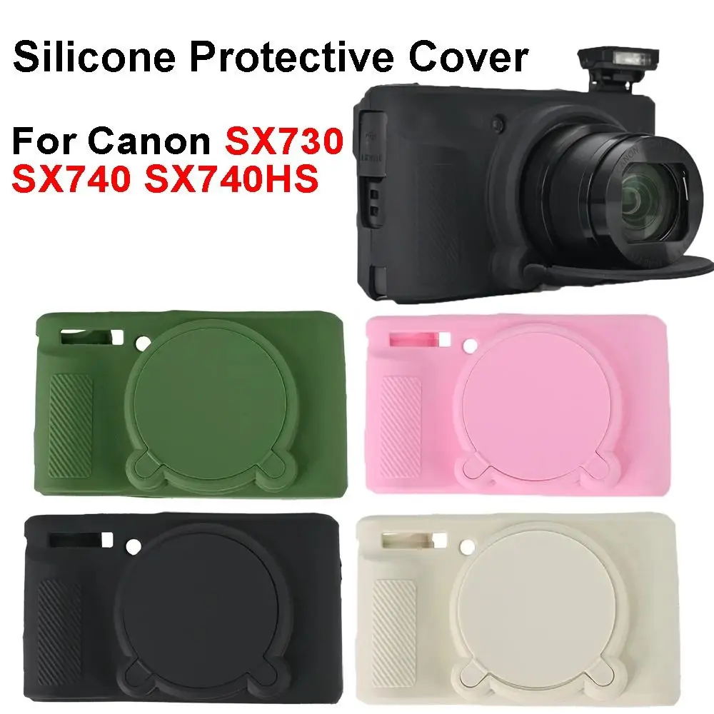 Lens Cap Camera Sleeve Case Silicone Fully Protected Camera Cover Soft Dustproof for Canon PowerShot SX730 SX740 SX740HS