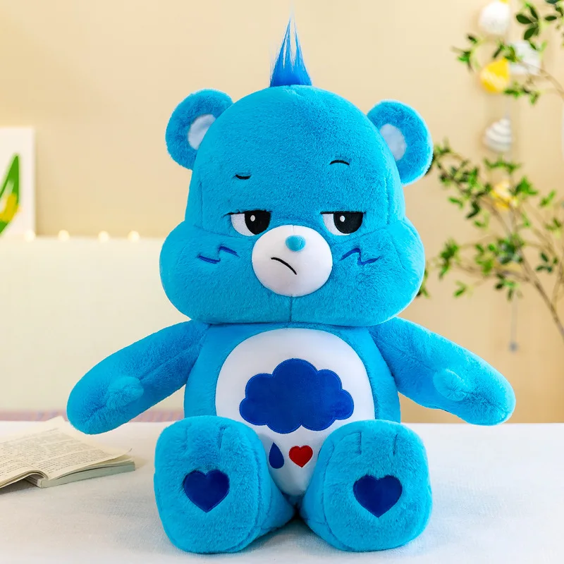 38CM MINISO Disney Carebear Colorful Plush Toy Rainbow Bear  Sleeping Doll Rag Doll Comfort Bear Pillow Companion Birthday Gift