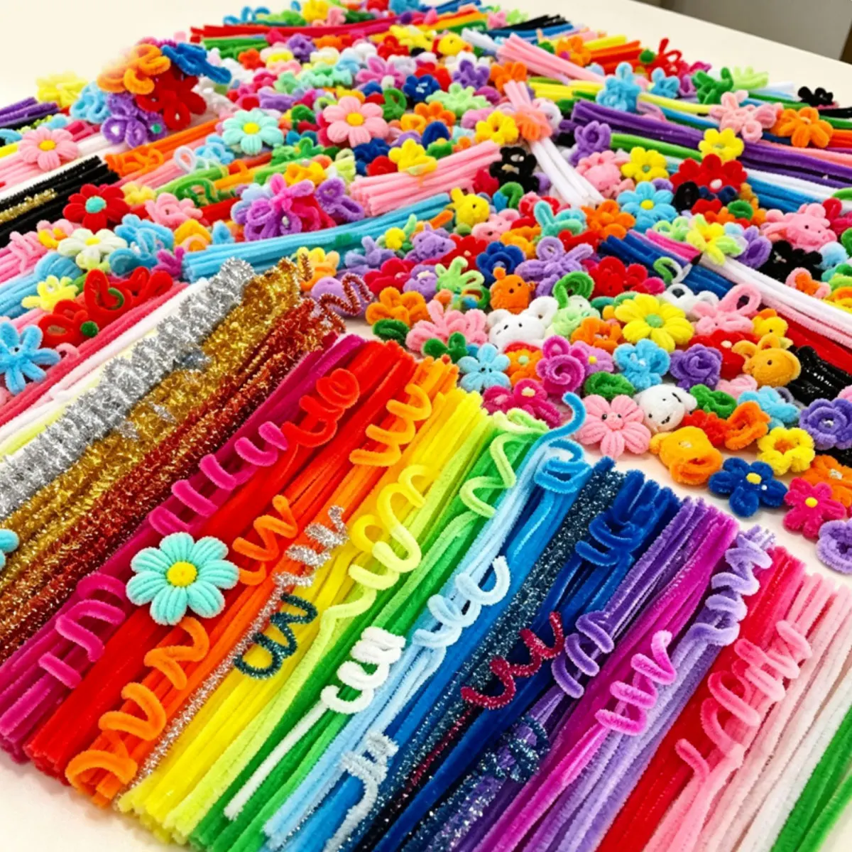 103/203/403Pcs 11.8-Inch Colorful Pipe Cleaners – Assorted Twisting Sticks DIY Art Supplies for Festival Decor & Craft  ZSY