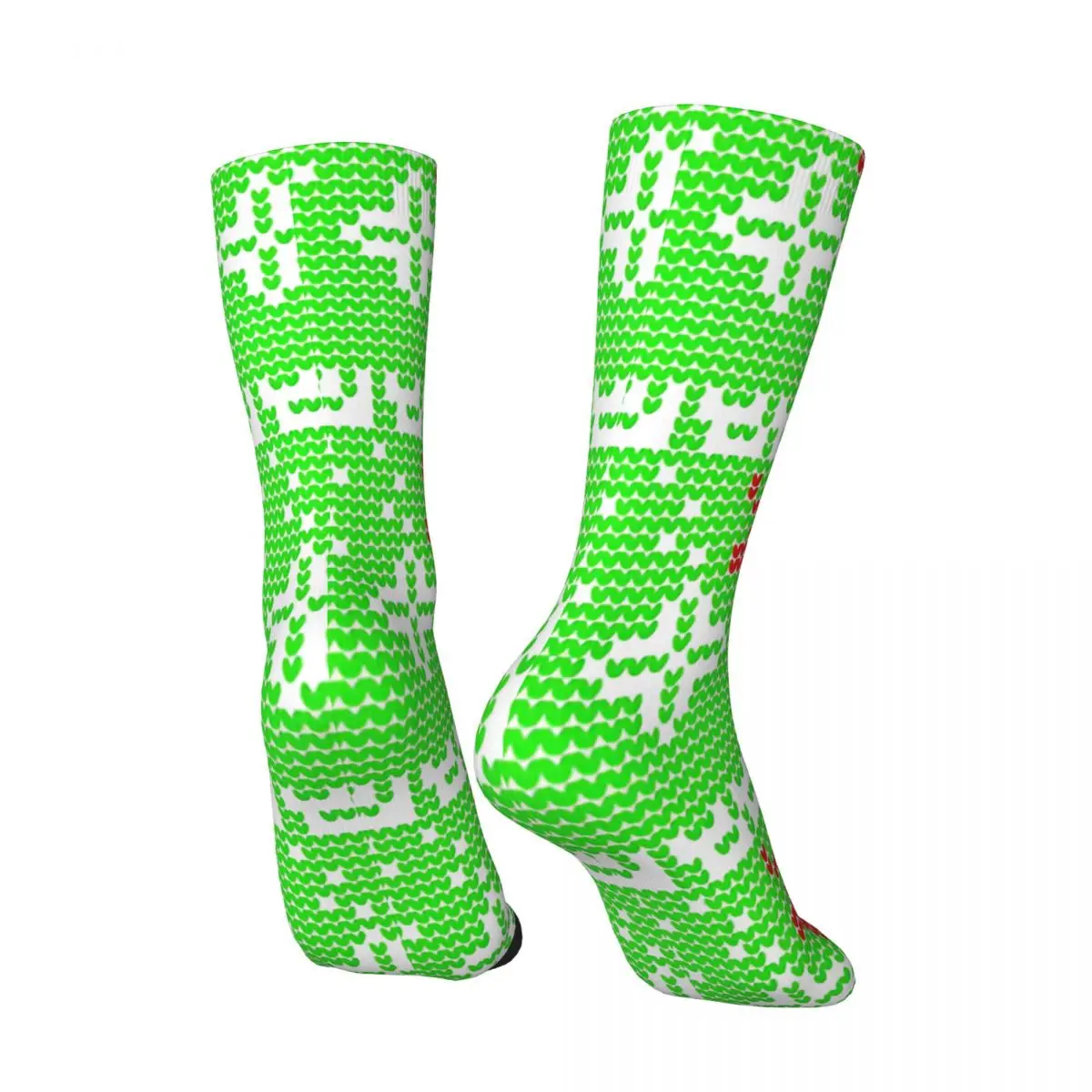 Vintage Reindeer Holiday Pattern Men's compression Socks Unisex Harajuku Pattern Printed Novelty Crew Sock