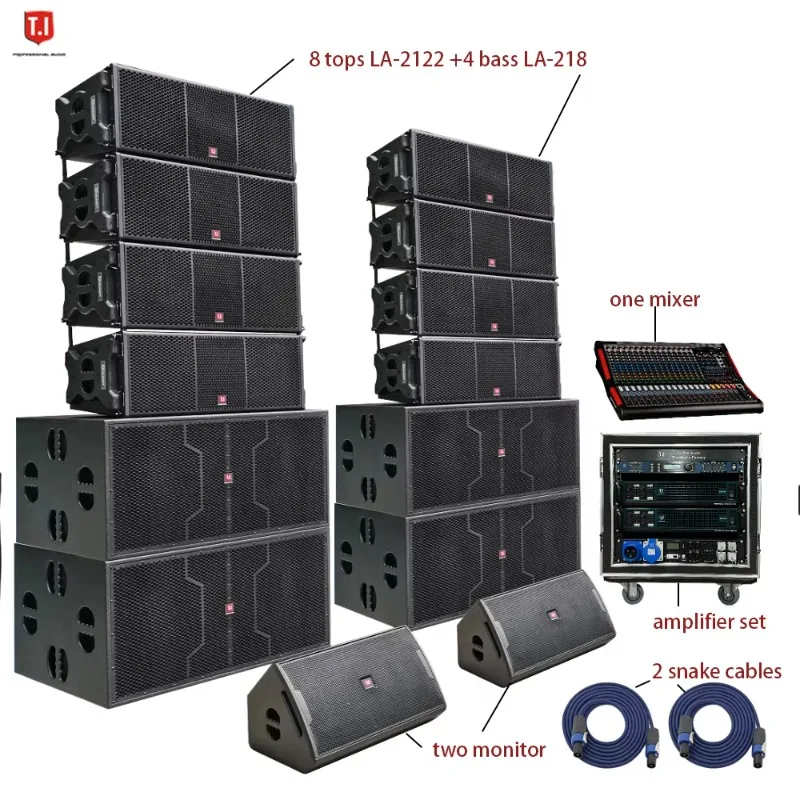 Dual 12 Inch Two Way Powered Line Array Speaker Active Passive Pro Audio for Stage Show